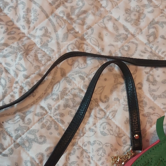 Kate Spade Chocolate-Dipped Strawberry Crossbody Bag - Pink, Brown, Green - Picture 9 of 10